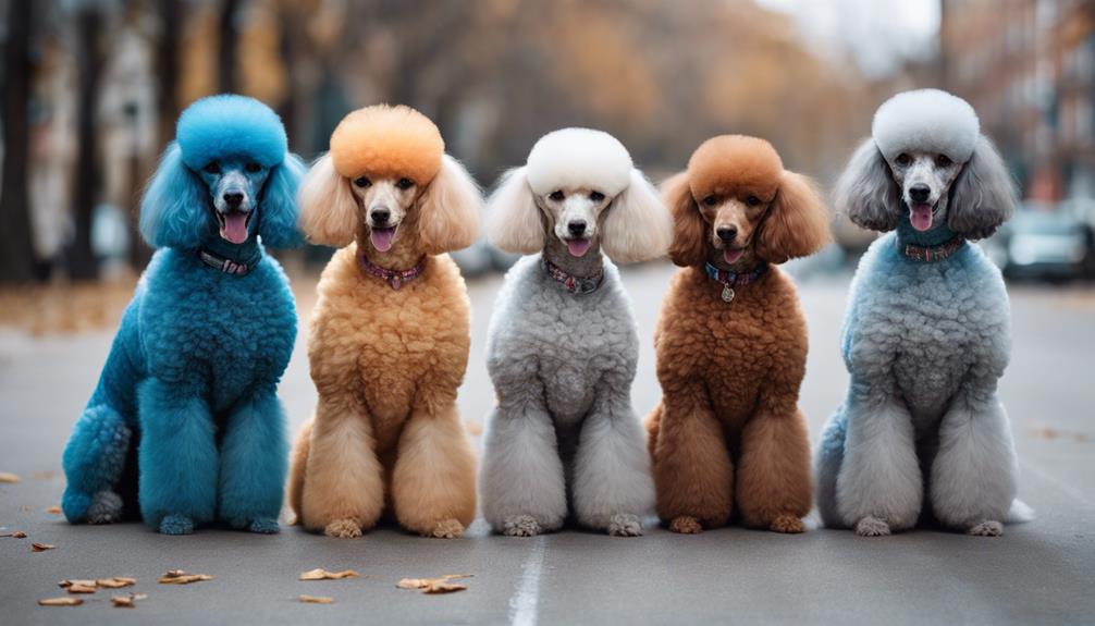 colorful poodle grooming trend
