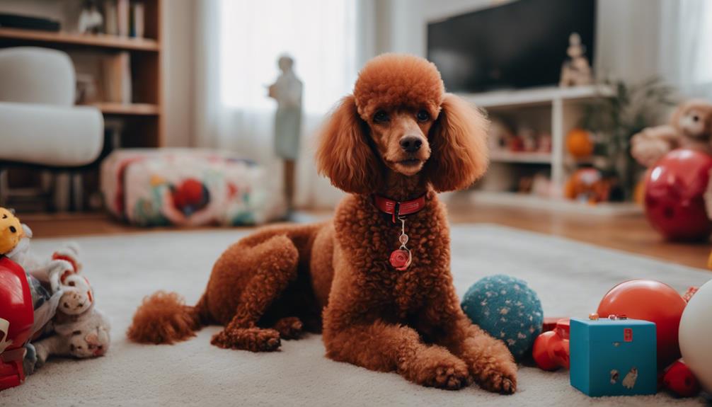 cute family oriented red poodles