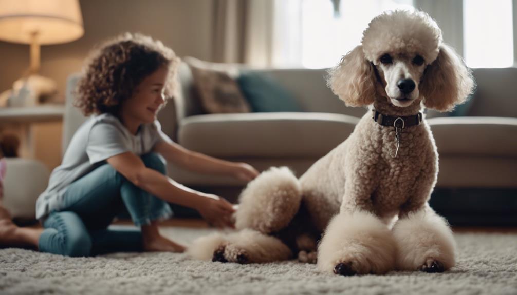 monitoring children with poodles