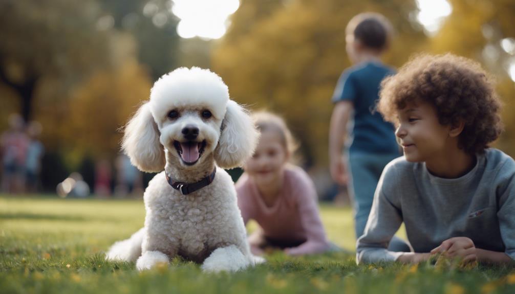 poodle playtime with kids
