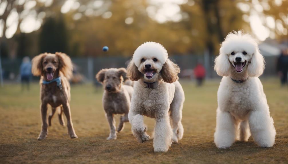 socializing poodles with other dogs